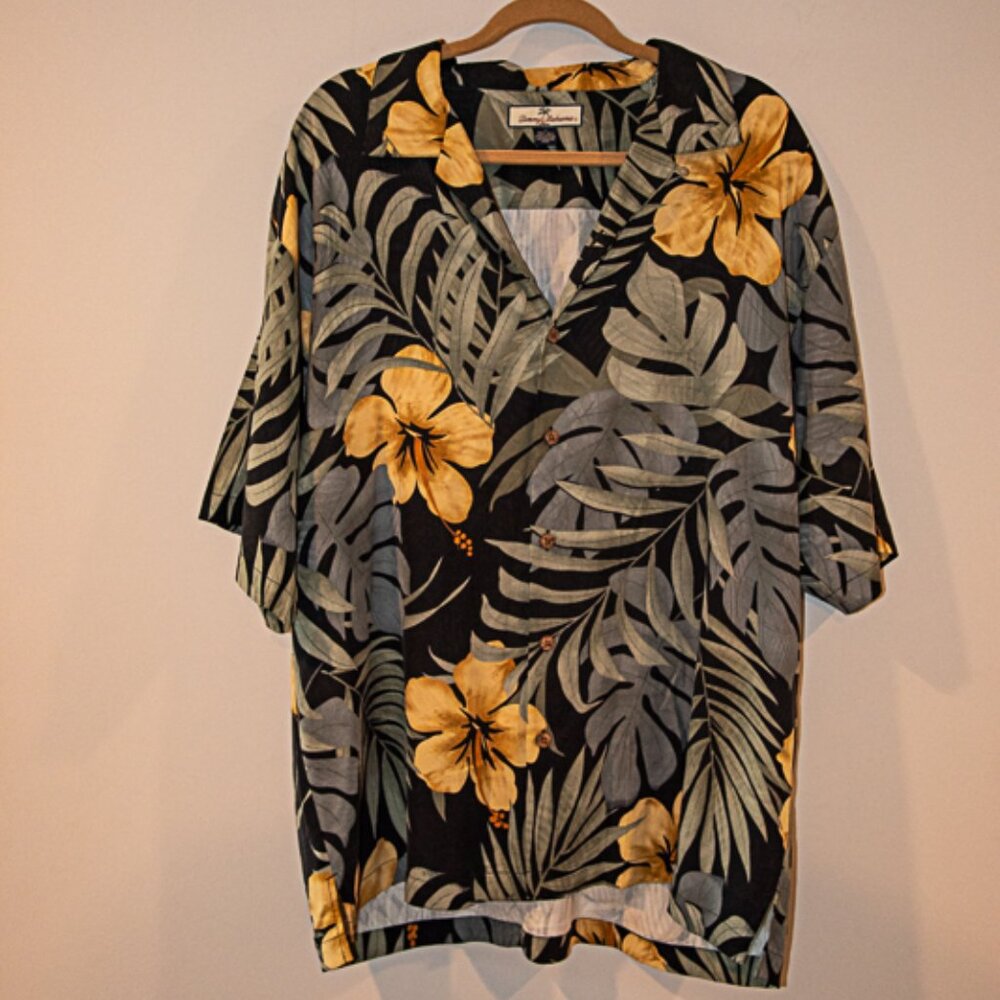 Tommy Bahama Mens Silk Tropical Shirt Size Large